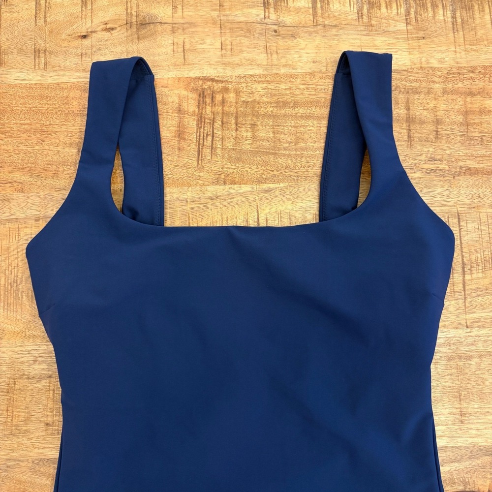 Stylest Dreamsculpt Tank One Piece Swimsuit XS Square Navy Modest Support NWOT - Picture 3 of 10